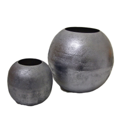 Wazon z metalu Kula 14x14x13cm